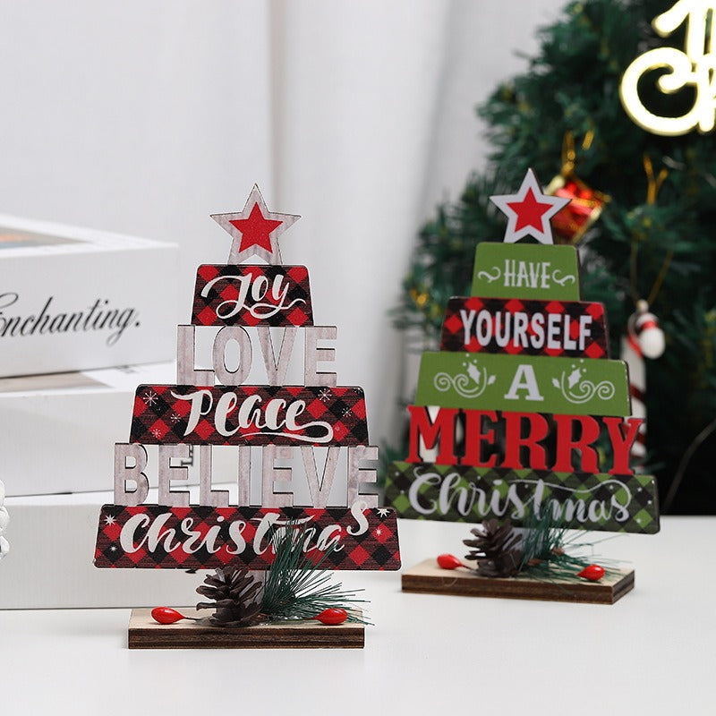 Wooden Rustic Christmas Tree Desktop Decor from Mish Mash Market
