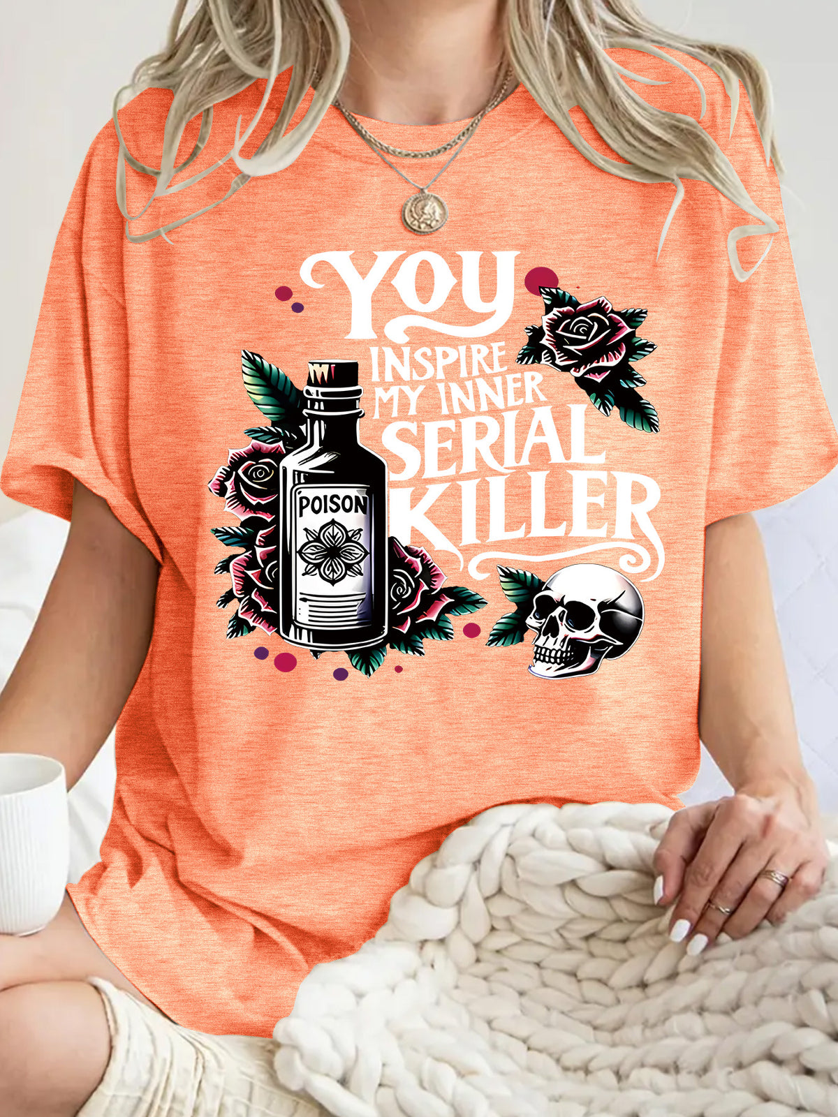 Halloween Gothic Style You Inspire My Inner Serial Killer Graphic T-Shirt from Mish Mash Market