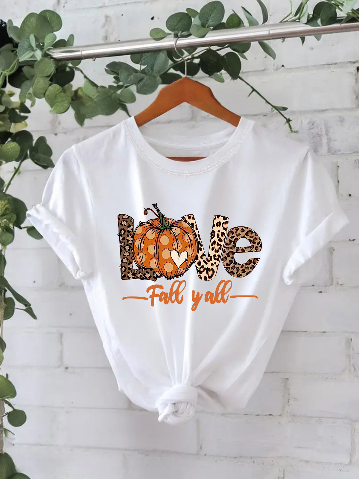 LOVE Pumpkin Fall Y'all Short Sleeve T-Shirt from Mish Mash Market