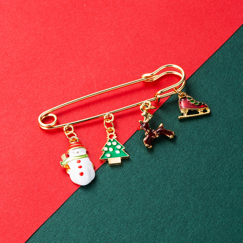 Christmas Enamel Pin Brooch Set