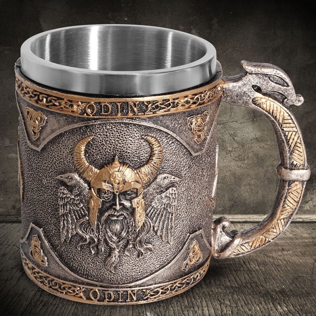 Viking Valknut Resin Stainless Steel Cup from Mish Mash Market