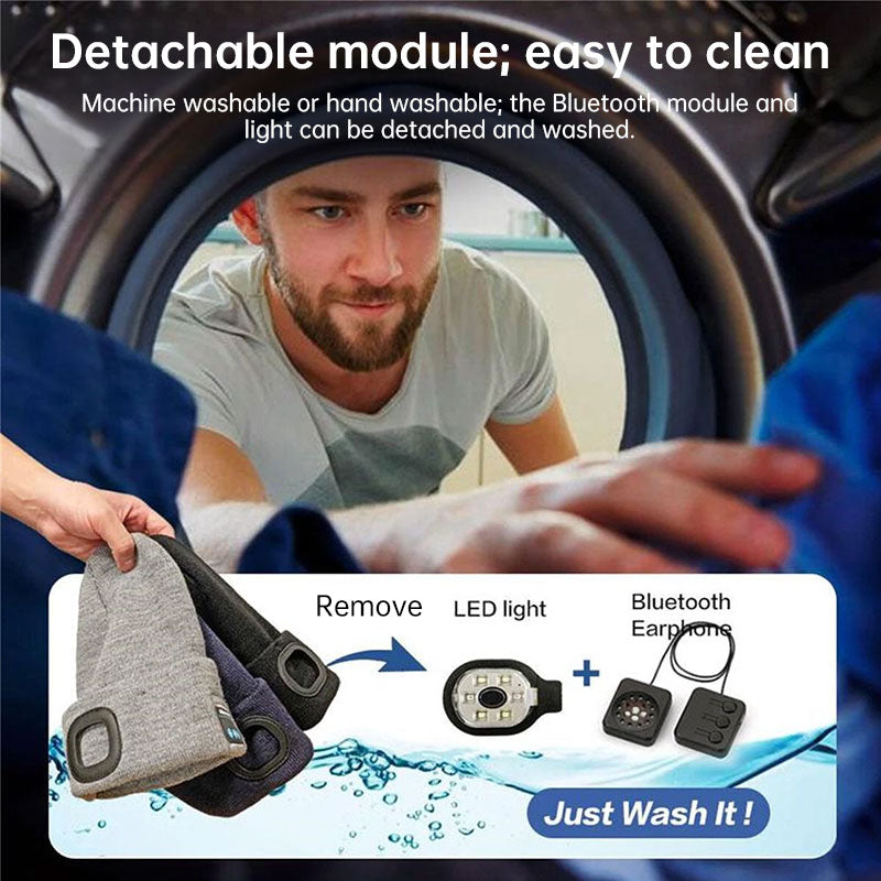 Warm LED Beanie with Bluetooth 5.4 Stereo & Hands-Free Calling from Mish Mash Market