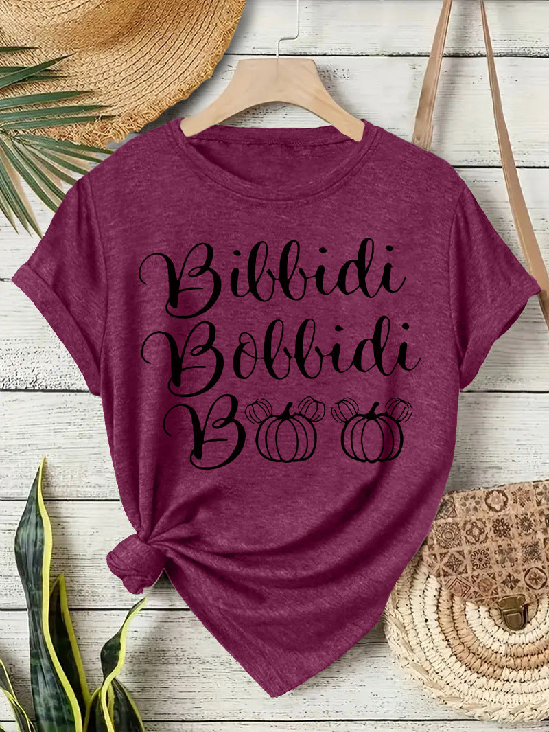 Bibbidi Bobbidi Boo Halloween Printed Loose T-Shirt from Mish Mash Market