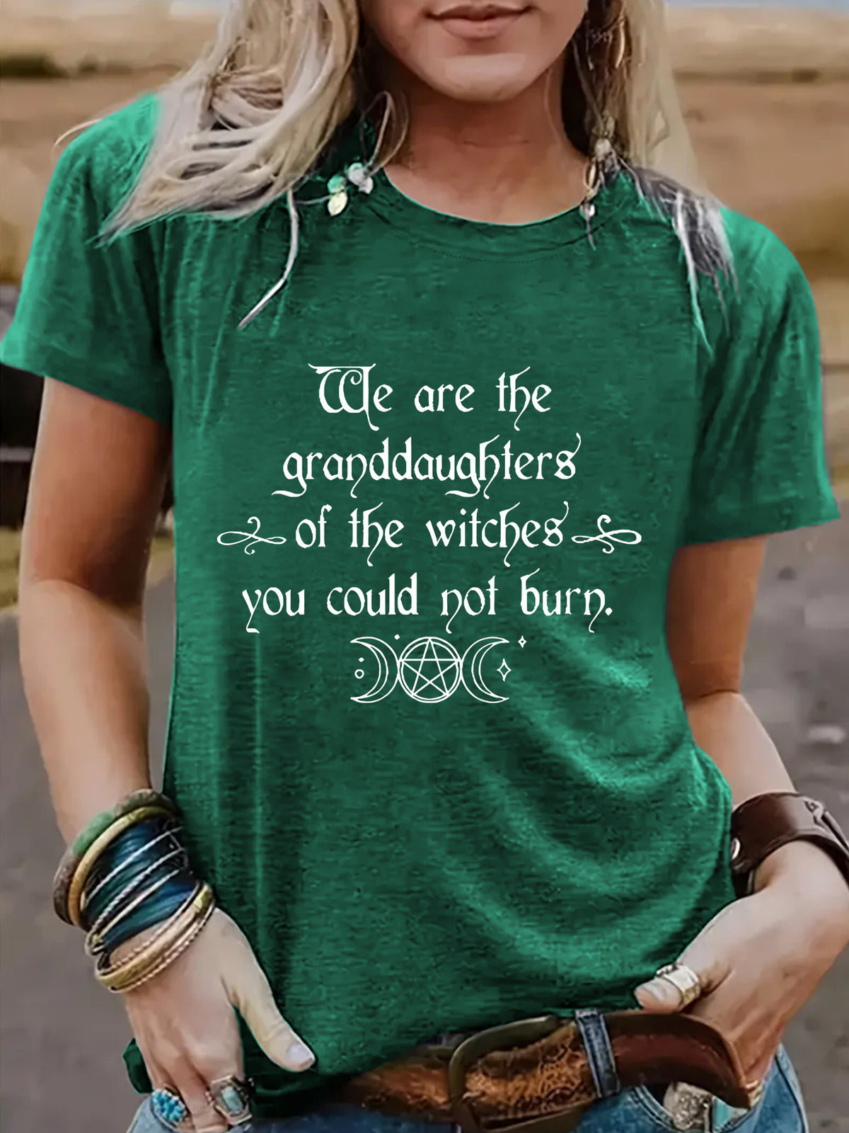 Women's Halloween Witches Granddaughters Graphic Short Sleeve T-Shirt from Mish Mash Market