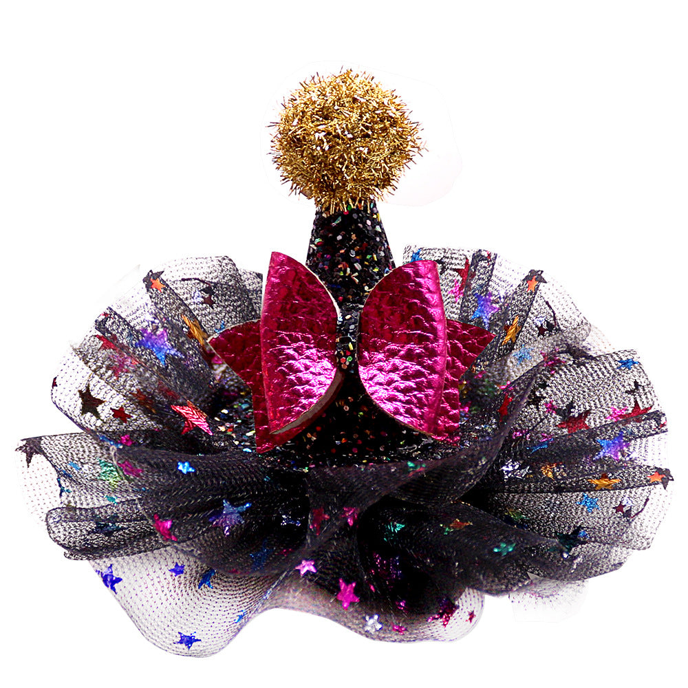 Mini Halloween Witch Hats & Hair Accessories for Cats and Small Dogs