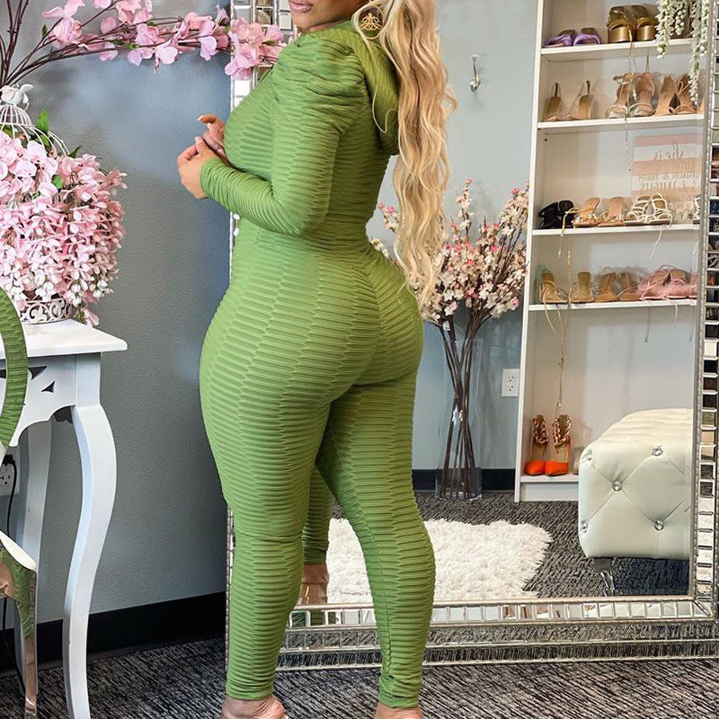 Hooded Zipper Fitness Ladies Sportswear Yoga Two Piece from Mish Mash Market