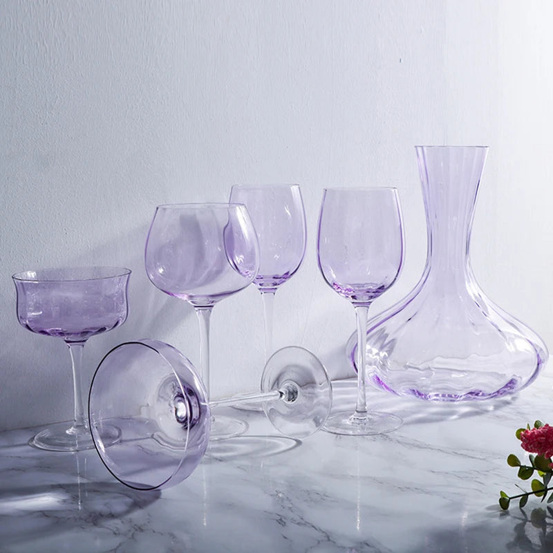 Nordic Lavender Crystal Wine Glass & Decanter from Mish Mash Market