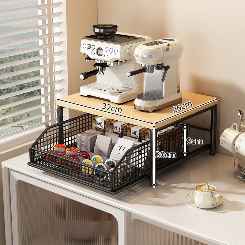 Modern Microwave Shelf Modern Microwave Shelf with Drawer from Mish Mash Market