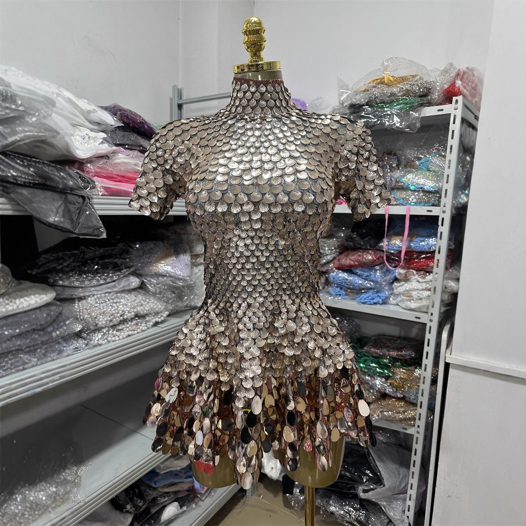 Trendy Sequin Tassel Party Dress - Eye-Catching Carnival & Dance Performance Wear