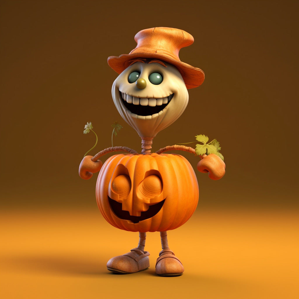 Cute Resin Tabletop Pumpkin Figurine from Mish Mash Market
