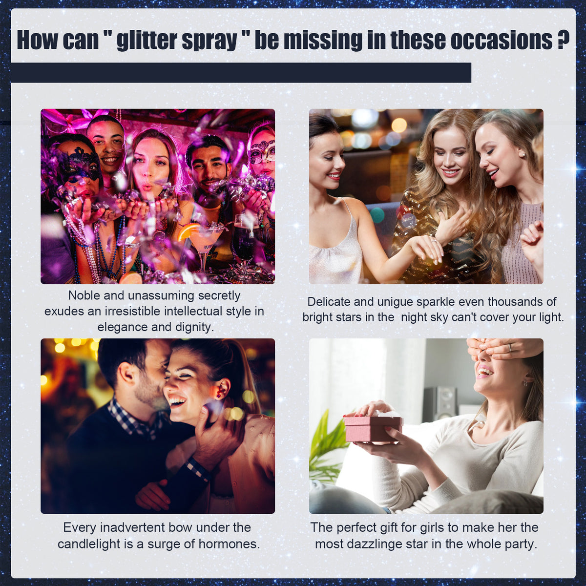 Glitter Spray, Halloween Brightening Makeup Night Club Party Clothing Highlights Skin Brightening Powder from Mish Mash Market