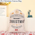 Christmas Canvas Drawstring Gift Bag