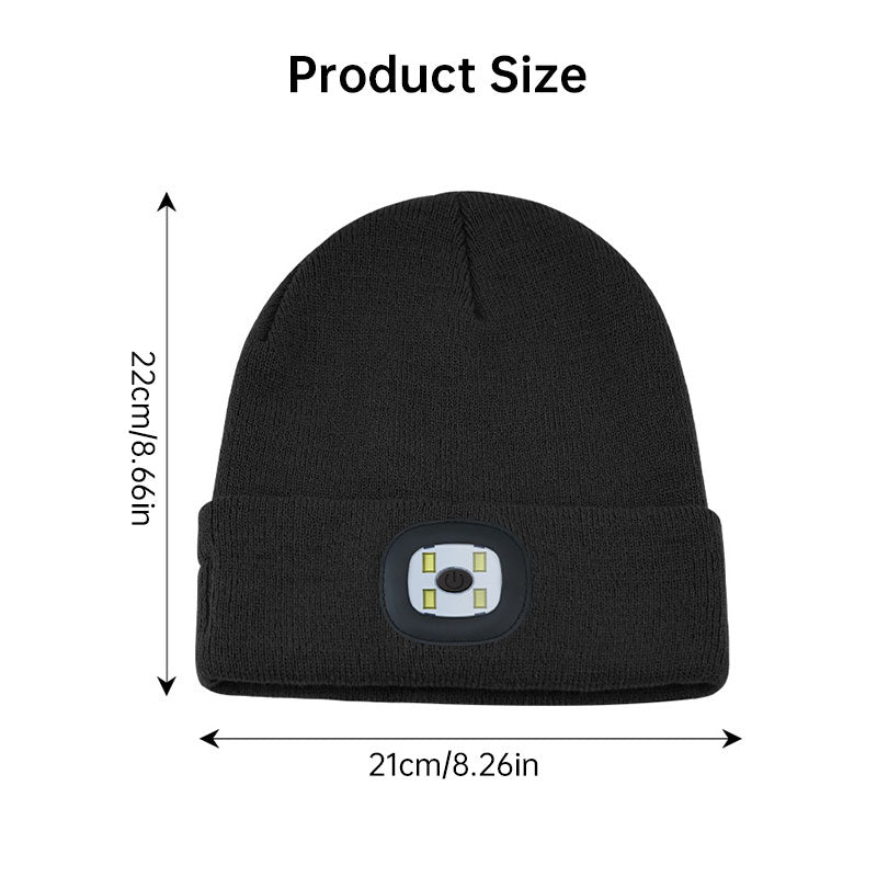 Warm LED Beanie with Bluetooth 5.4 Stereo & Hands-Free Calling from Mish Mash Market