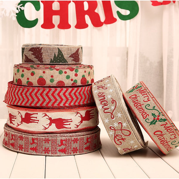 Linen Christmas Ribbon Roll from Mish Mash Market