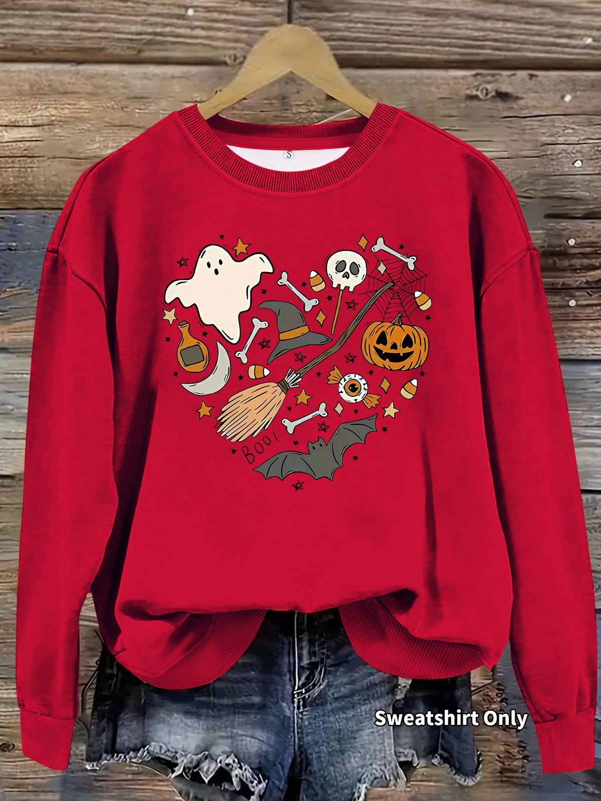 Halloween Ghost and Pumpkin Graphic Sweatshirt from Mish Mash Market