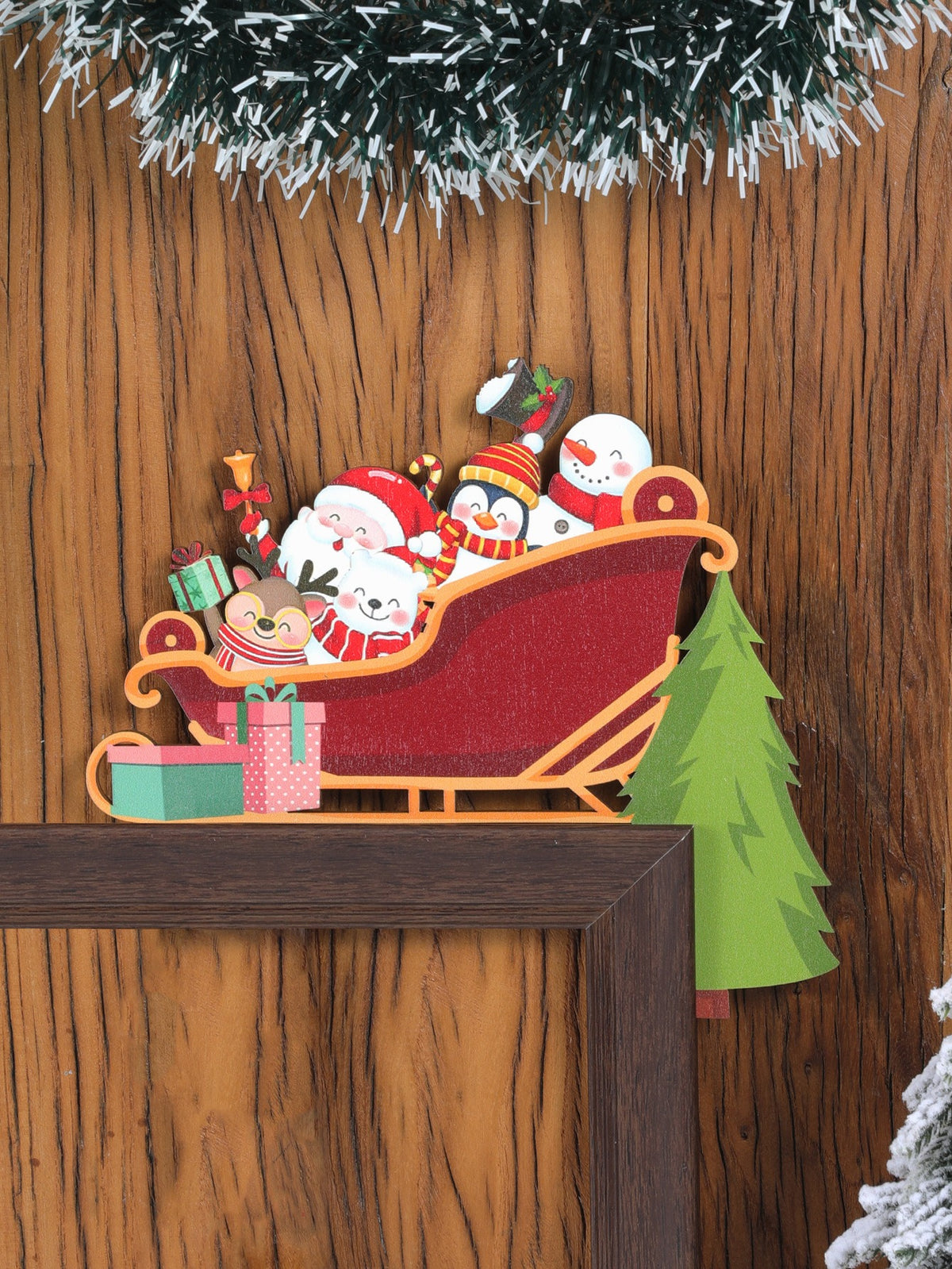 Wooden Christmas Door Frame Corner Decoration from Mish Mash Market