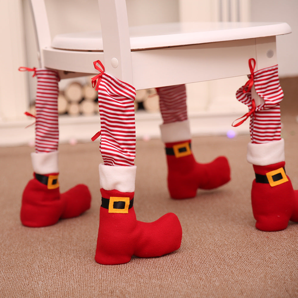 Christmas Decorative Elf Shoe Chair Leg Covers