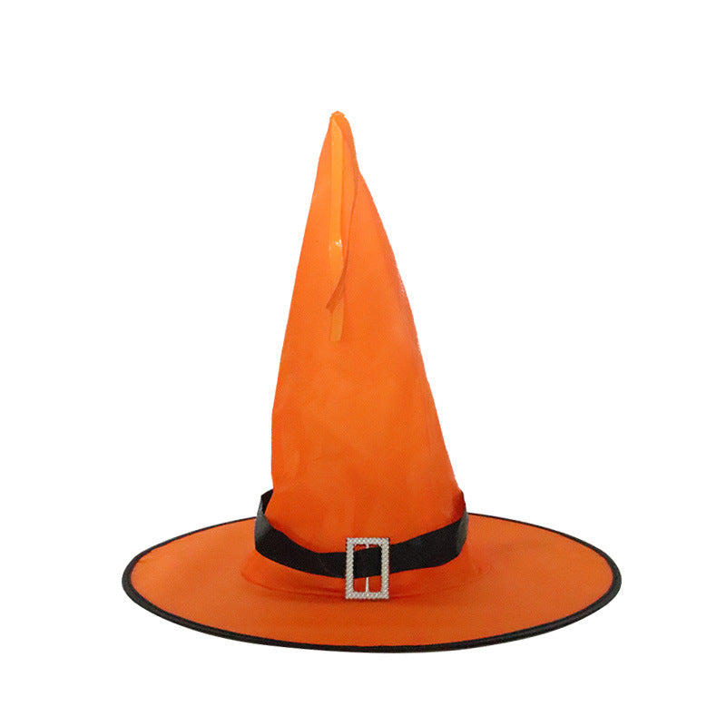 Hanging LED Light-Up Witch Hat Outdoor Halloween Decoration from Mish Mash Market