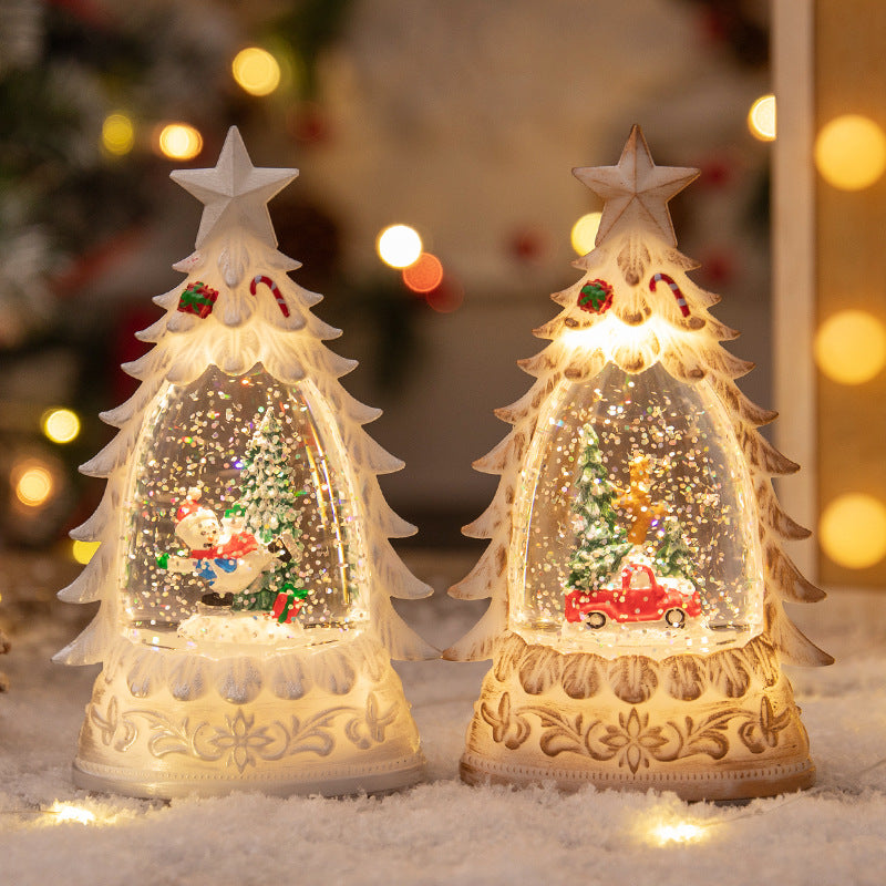 LED Christmas Tree Sparkling Glitter Snow Globe from Mish Mash Market