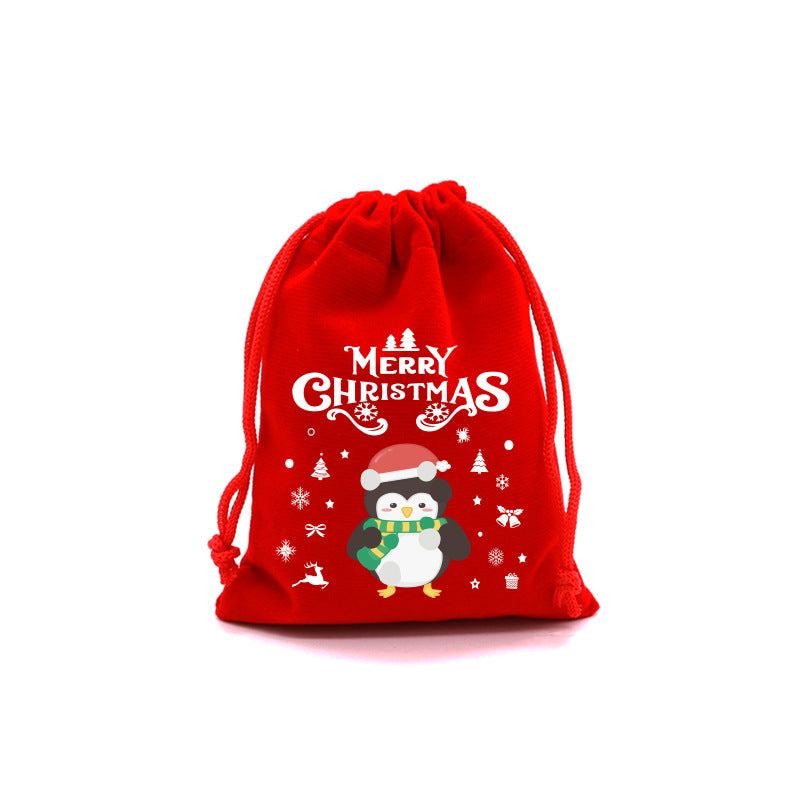 Red Velvet Christmas Drawstring Gift Bag from Mish Mash Market