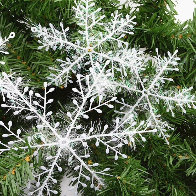 White Plastic Snowflake Christmas Tree Ornaments from Mish Mash Market