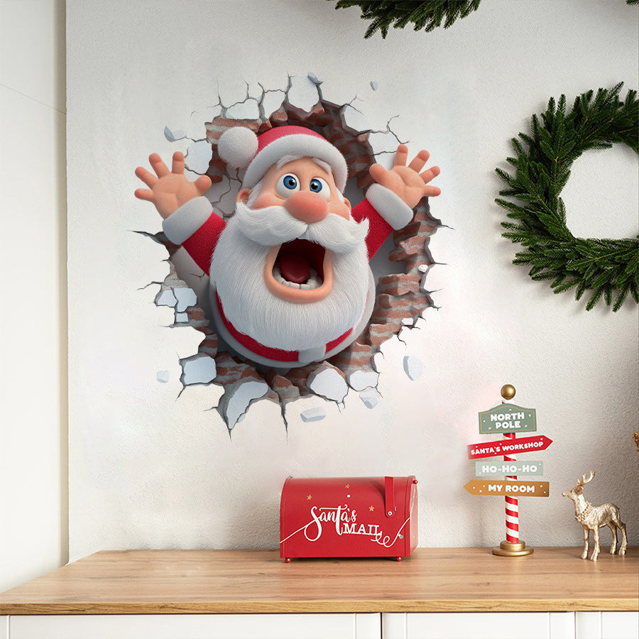 Cartoon Santa Claus Wall Sticker