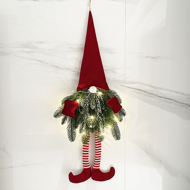 Faceless Gnome Christmas Wreath