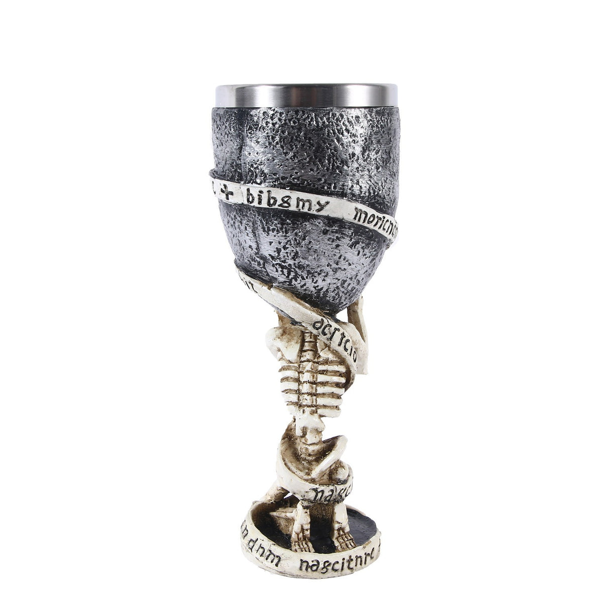 Handcrafted Skeleton Skull Resin Wine Goblet from Mish Mash Market