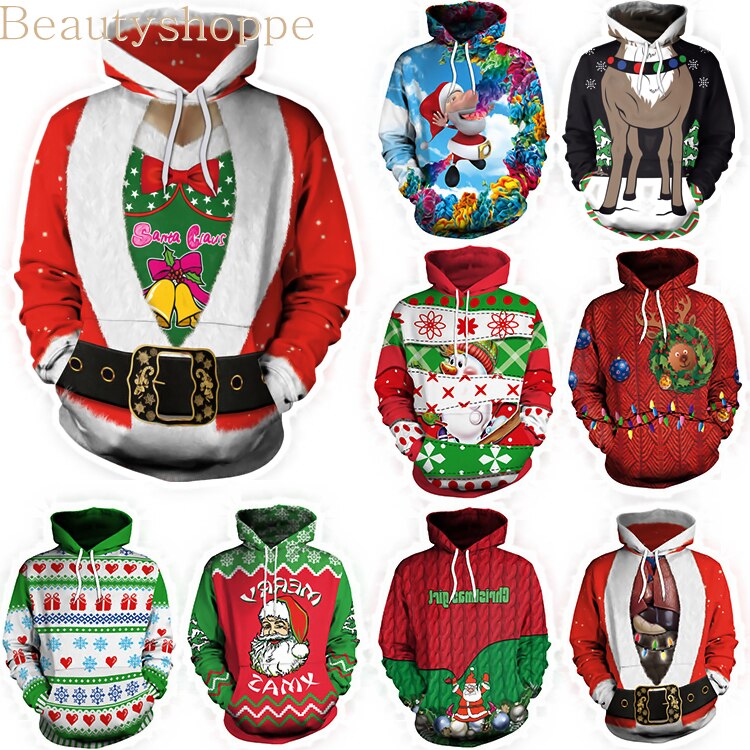 3D Novelty Ugly Christmas Hoodie