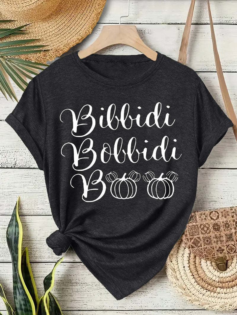 Bibbidi Bobbidi Boo Halloween Printed Loose T-Shirt from Mish Mash Market