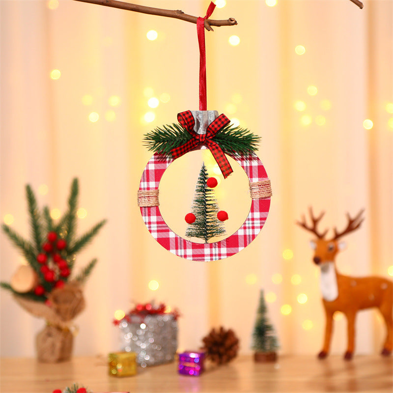Rustic Christmas Tree Scene Wooden Ornament from Mish Mash Market