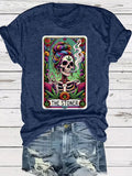 Skeleton Playing Card Halloween Graphic T-Shirt – Short Sleeve Unisex Top from Mish Mash Market