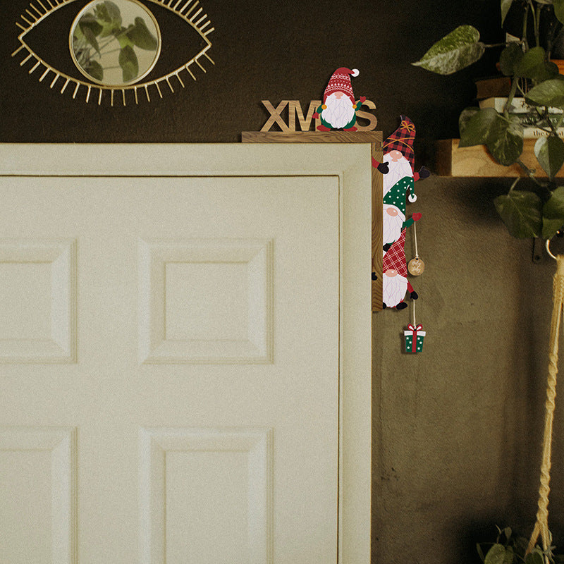 Wooden Christmas Door Frame Decoration