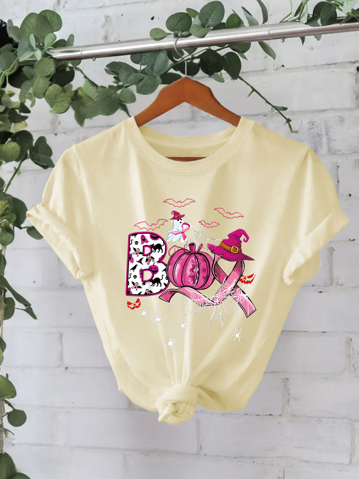 Halloween Pattern Graphic Printed Short Sleeve T-Shirt from Mish Mash Market