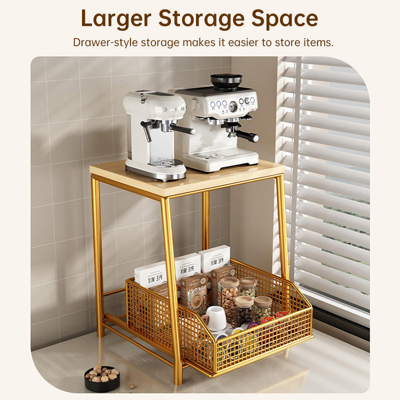 Modern Microwave Shelf Modern Microwave Shelf with Drawer from Mish Mash Market