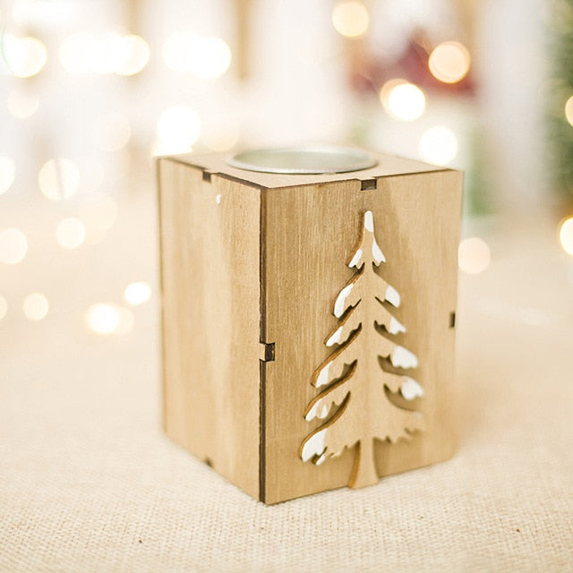 Mini Wooden Candle Holder Ornament from Mish Mash Market