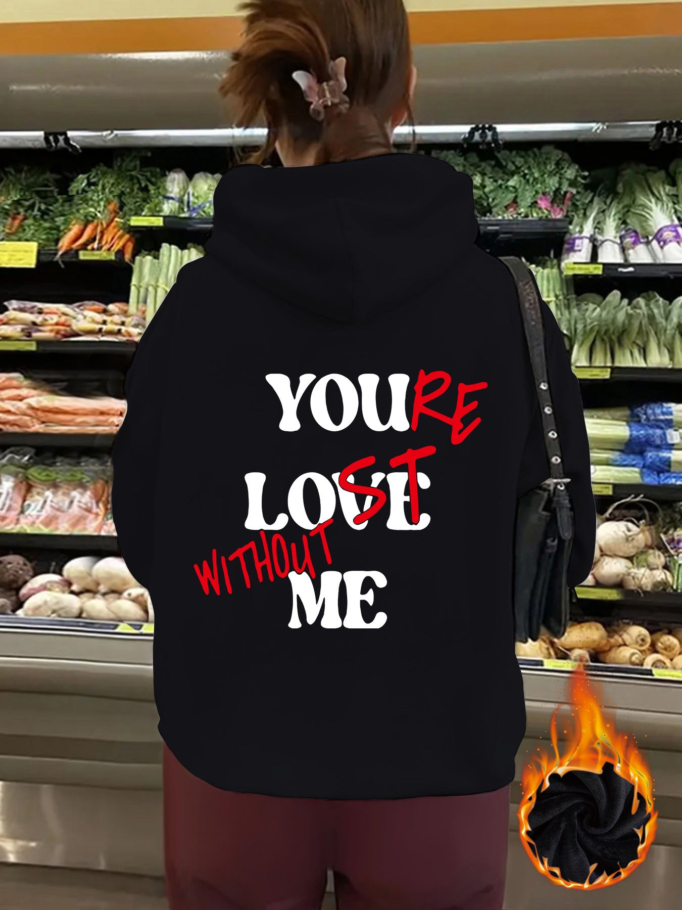 You’re Love Without Me Graphic Hoodie - Unisex Fleece Hooded Sweatshirt from Mish Mash Market