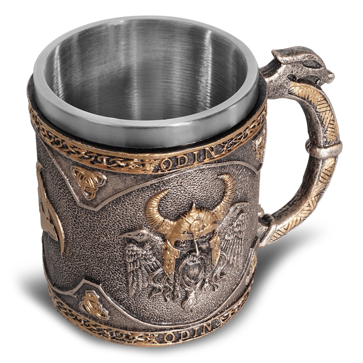Viking Valknut Resin Stainless Steel Cup from Mish Mash Market