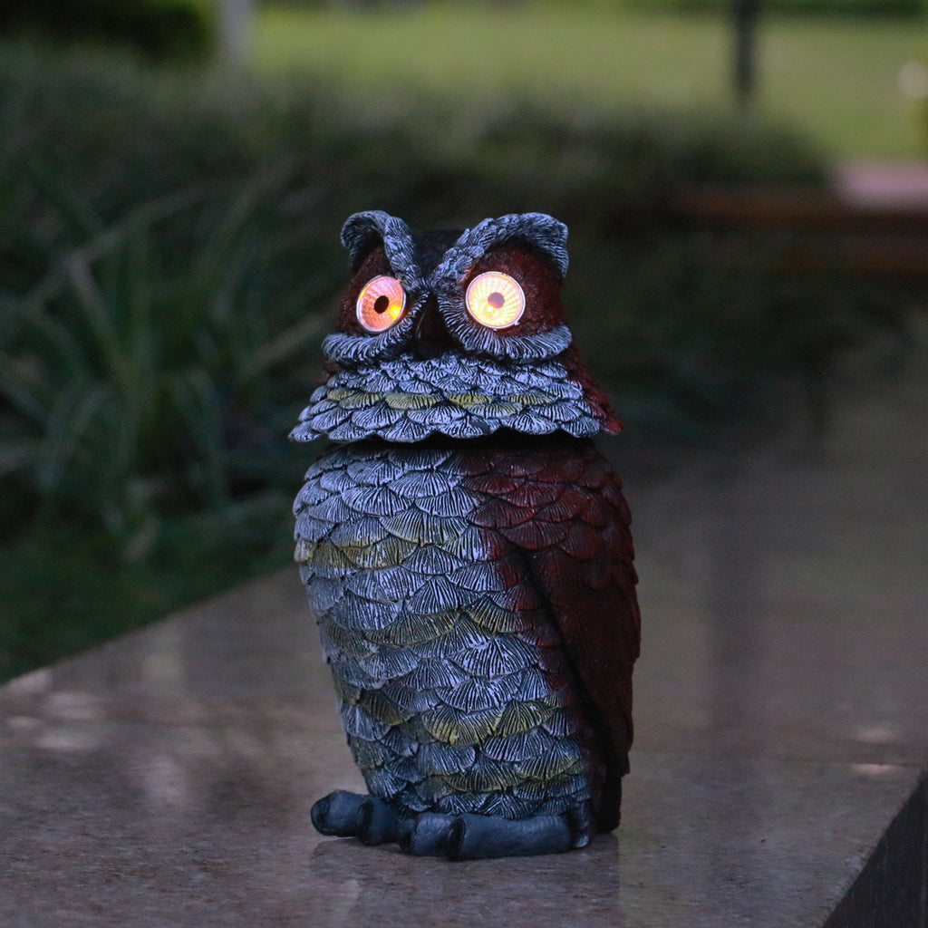 Watching Owl Solar Electronic Night Light – Outdoor Waterproof Garden Decoration