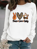 Women’s Peace Love Unity Printed Pullover – Casual Long Sleeve Crew Neck Graphic Sweatshirt from Mish Mash Market