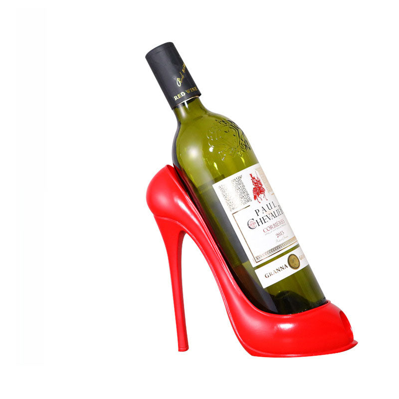 Stiletto High-Heel Wine Bottle Holder – Elegant Resin Tabletop Decor from Mish Mash Market