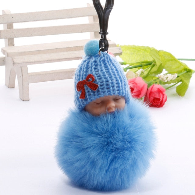 Sleeping Angel Doll Plush Keychain from Mish Mash Market