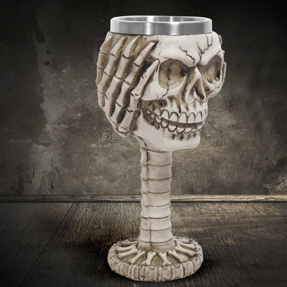 Gothic Skeleton Skull Wine Chalice from Mish Mash Market