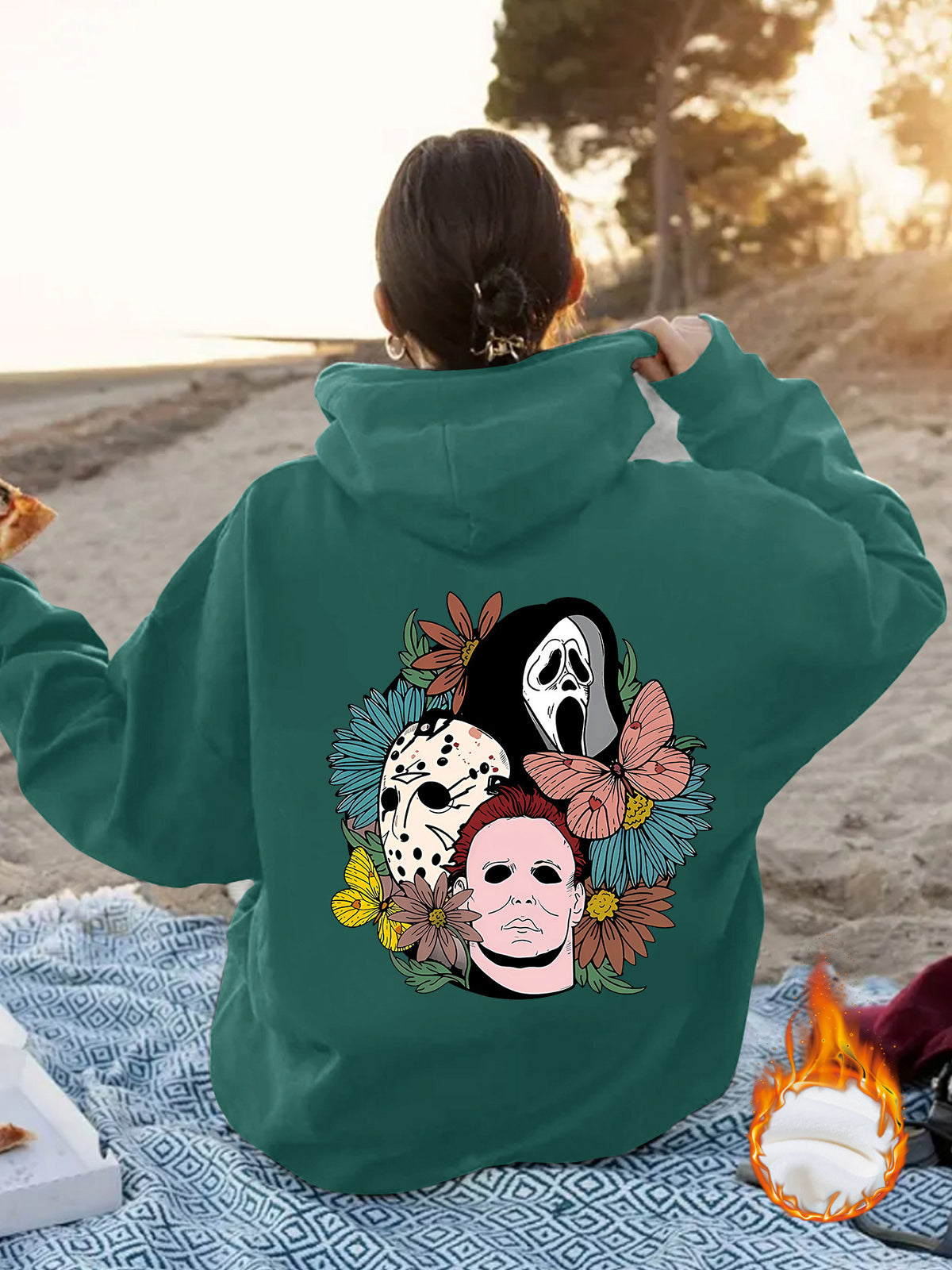 Women's Halloween Horror Movie Graphic Oversized Hoodie from Mish Mash Market