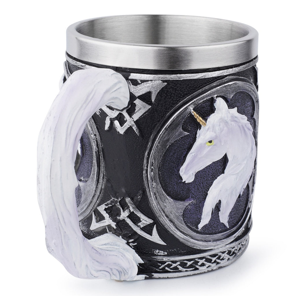 Viking Style Unicorn Resin & Stainless Steel Mug