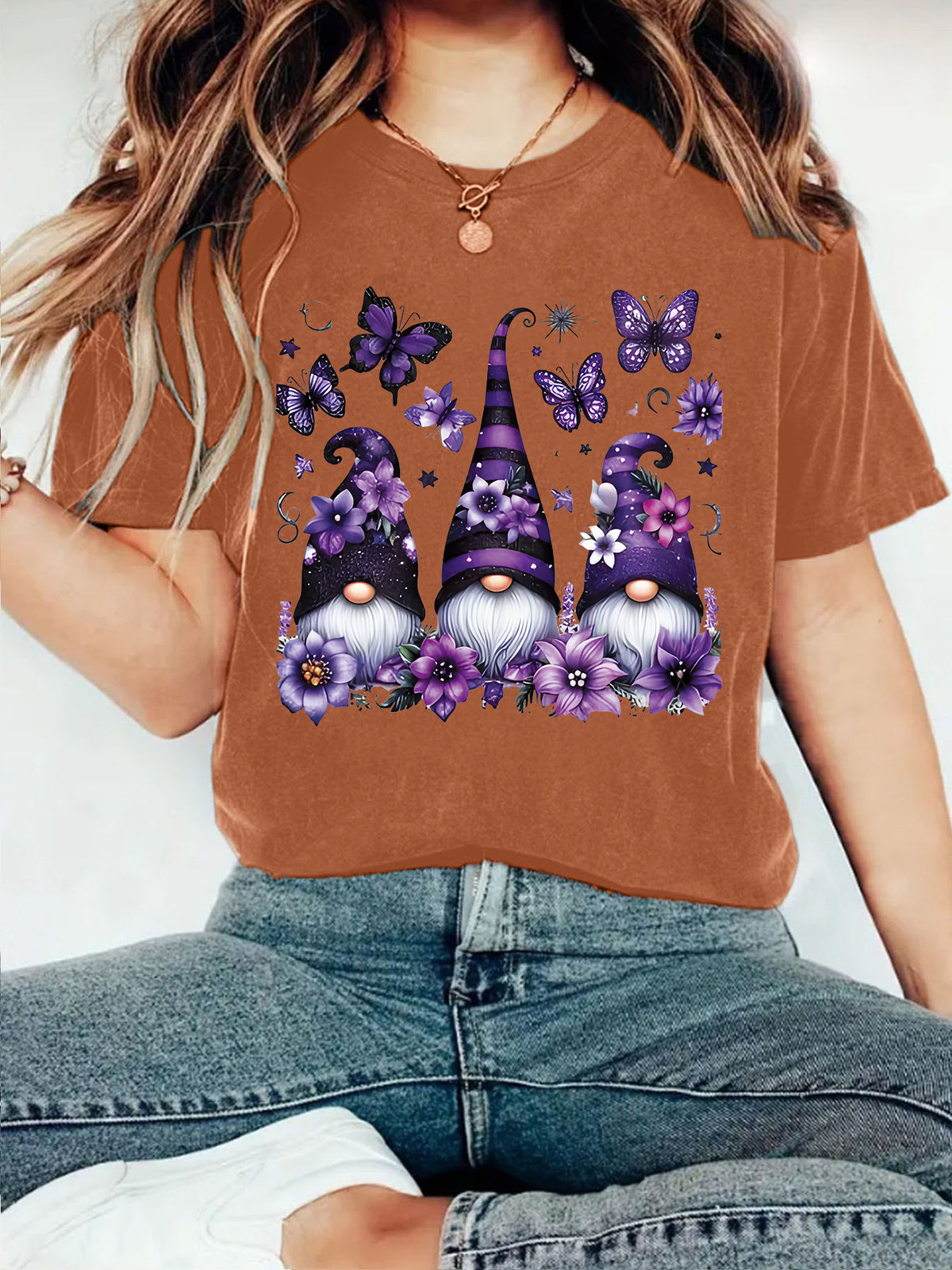Purple Magic Hat Gnomes Halloween Graphic T-Shirt from Mish Mash Market