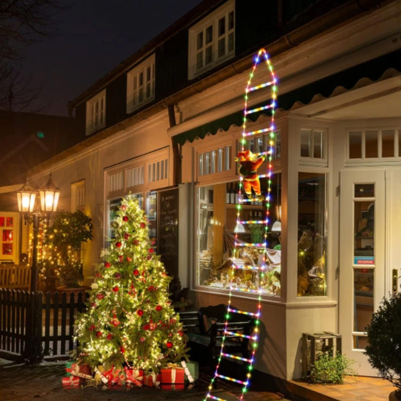 LED Climbing Santa on Ladder Decoration from Mish Mash Market