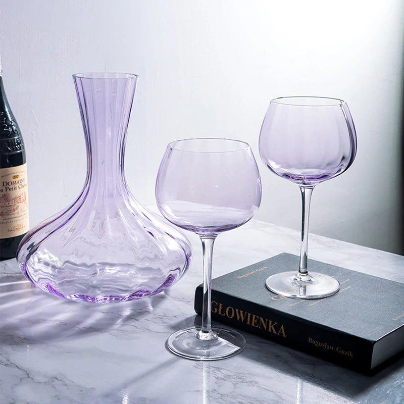 Nordic Lavender Crystal Wine Glass & Decanter from Mish Mash Market