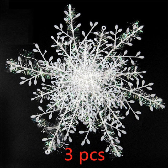 White Plastic Snowflake Christmas Tree Ornaments from Mish Mash Market