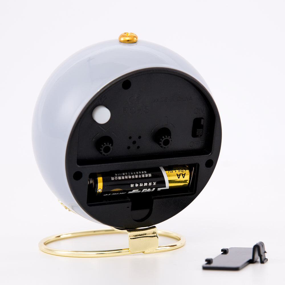 European-Inspired Non-Ticking Metal Alarm Clock from Mish Mash Market
